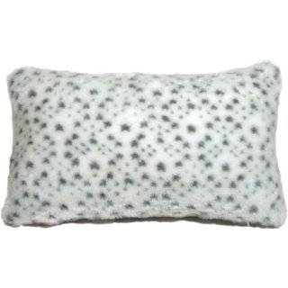  Pillow Decor   Snow Leopard Faux Fur 20x20 Throw Pillow 