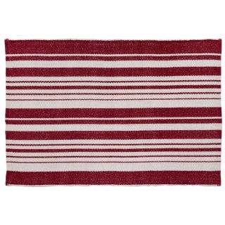 Extra Weave Usa Holiday Cottage Red and White Stripe Rug, 2 Feet by 3 